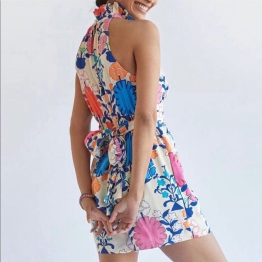 Anthropologie romper extra large XL floral ruffle jumper - Picture 5 of 5